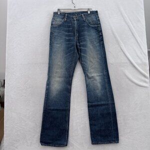 Lee Riders Jeans Men 31x34 Blue Union Made Sanforized Straight Leg Whisker Repro